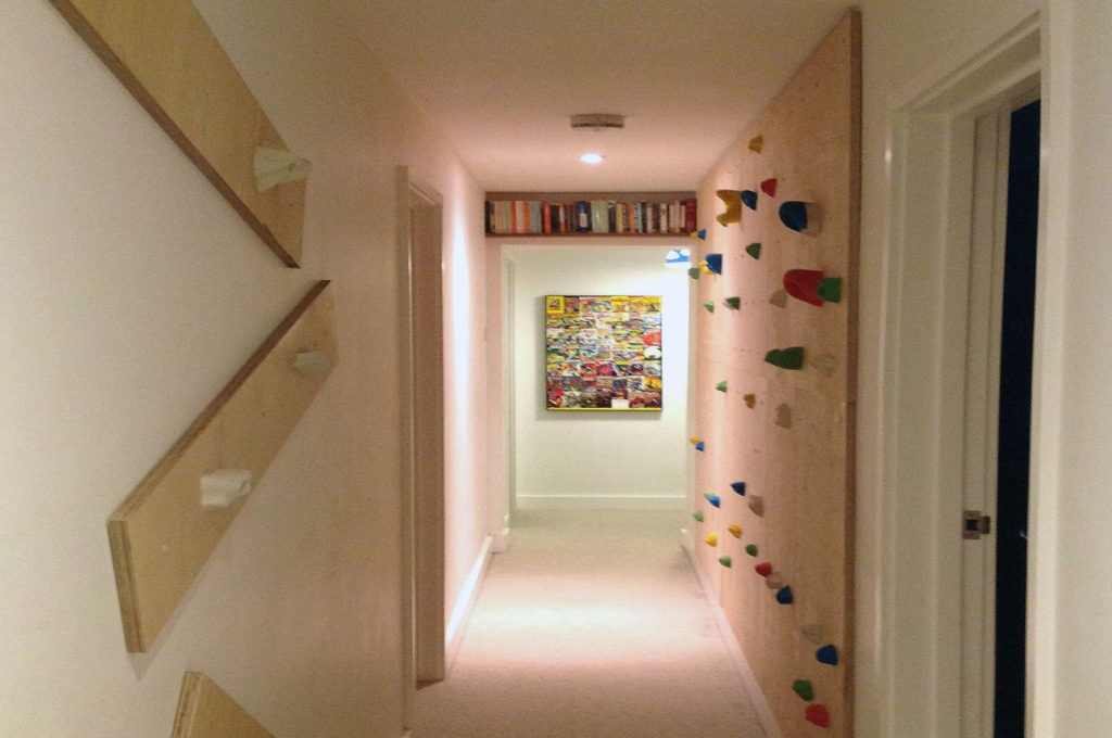 Hallway climbing wall